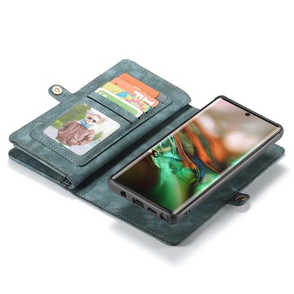 CASEME Samsung Galaxy Note 10 Plus Retro Plånboksfodral - Blå