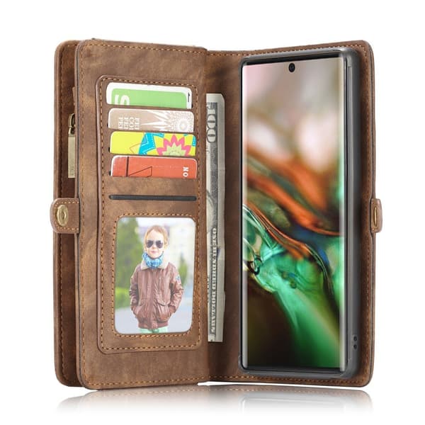 Samsung Galaxy Note 10 Plus CASEME Aftageligt 2-i-1 etui - Brun