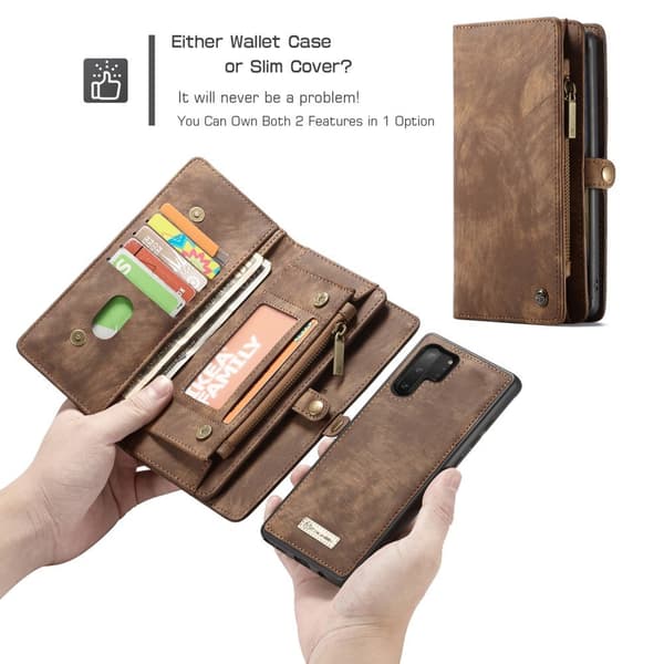 Samsung Galaxy Note 10 Plus CASEME Aftageligt 2-i-1 etui - Brun