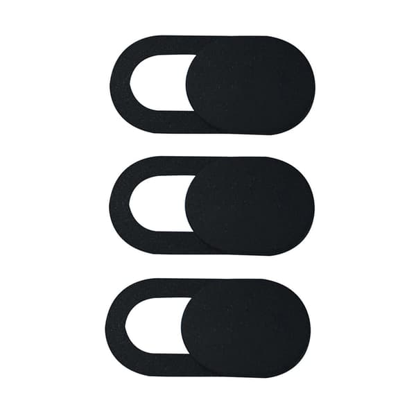Spyslide Kameralinsskydd - säkra din webkamera - 3 Pack - Svart