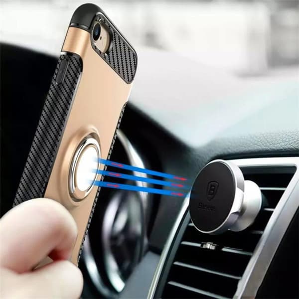 Iphone 6+/6S+ hybrid armor skal magnetic case svart