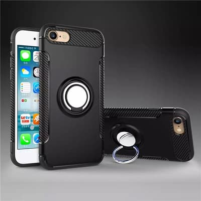 Iphone 7/8 hybrid rustning shell magnetisk sag svart