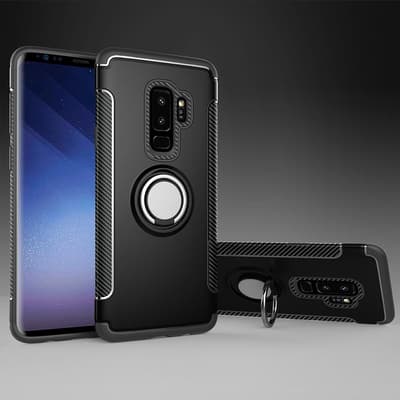 Samsung S9 hybrid rustning shell magnetisk sag svart