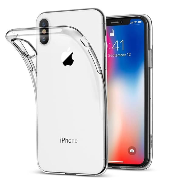 Transparent TPU skal +2st skärmskydd till iPhone XS Max