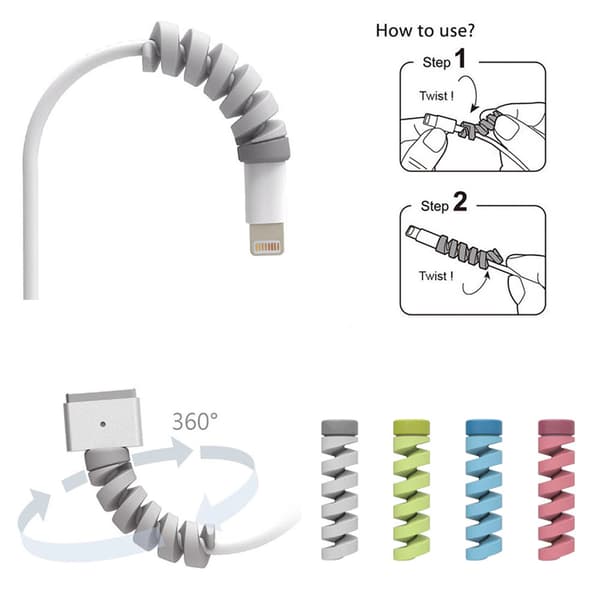 8 pack kabelskydd Spiral Bites - Universal