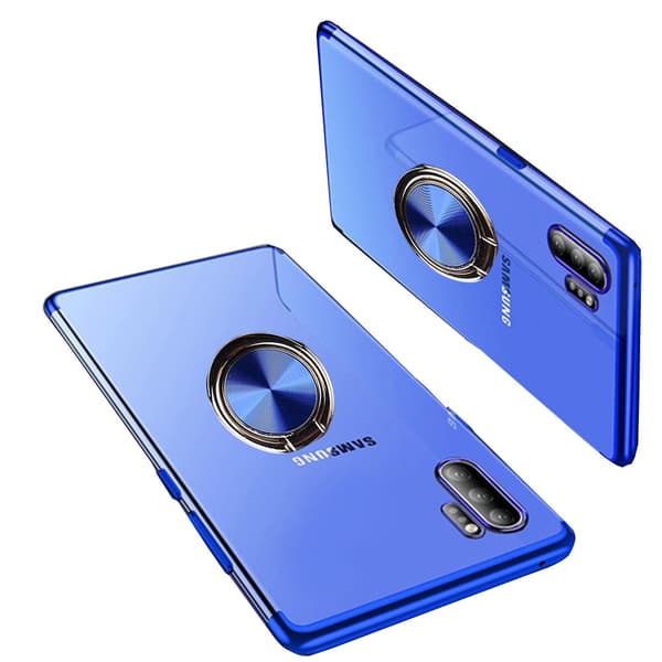 Samsung Galaxy Note10 Plus - Smidigt Skal med Ringhållare Blå