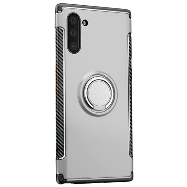 Samsung Galaxy Note10 - Exklusivt Floveme Skal med Ringhållare Silver Silver