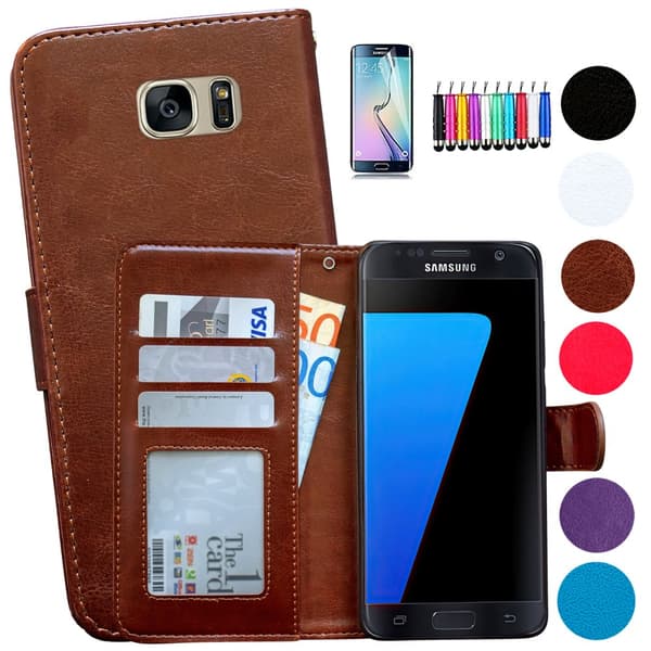 3-in-1 Leather Case Wallet Samsung S7