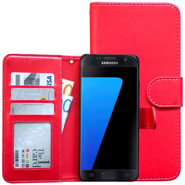 Leather wallet for Samsung S7 + Pen