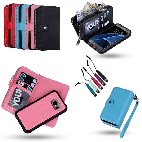 Comfort & Protection Samsung Galaxy S7 - Leather Case Pink