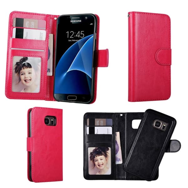 Leather Wallet for Galaxy S7 - Leather & Magnetic!