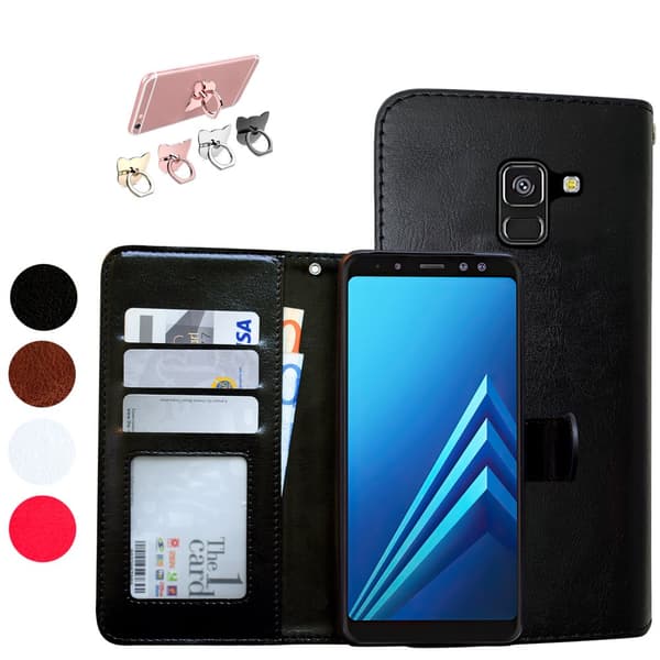 Smooth Leather Case for Samsung Galaxy A8 2018