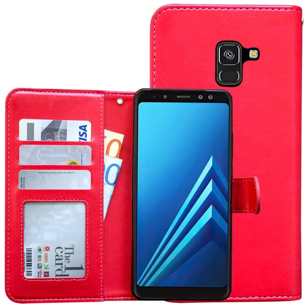 Smooth Leather Case for Samsung Galaxy A8 2018