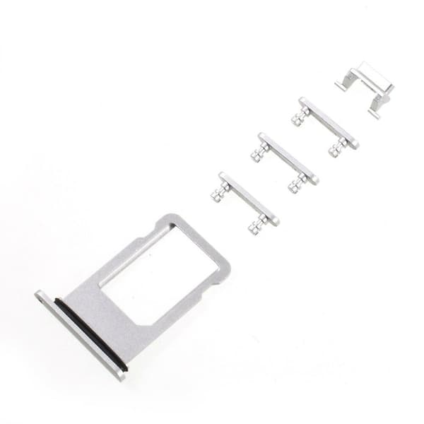 iPhone 8 Simkortshållare, Sidoknappar - Silver