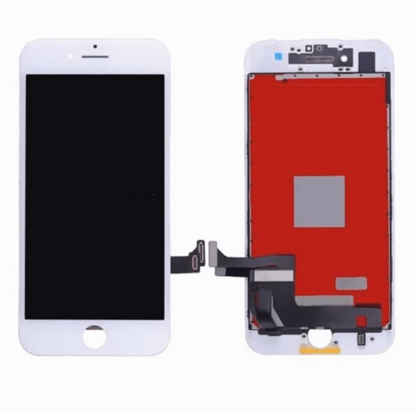 iPhone 8 Plus Glas med Original Skärm LCD Display - Vit