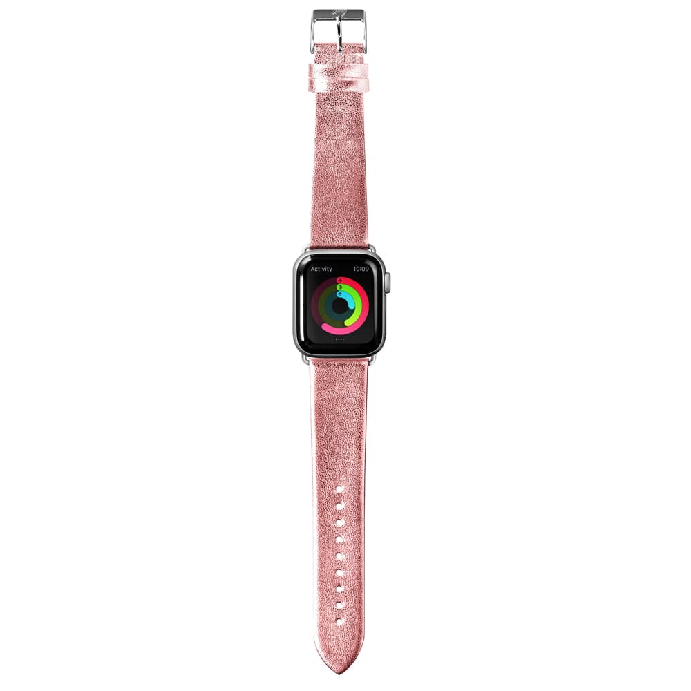Apple Watch 38/40mm Ranneke Metalliic Leather RoseKeltainend
