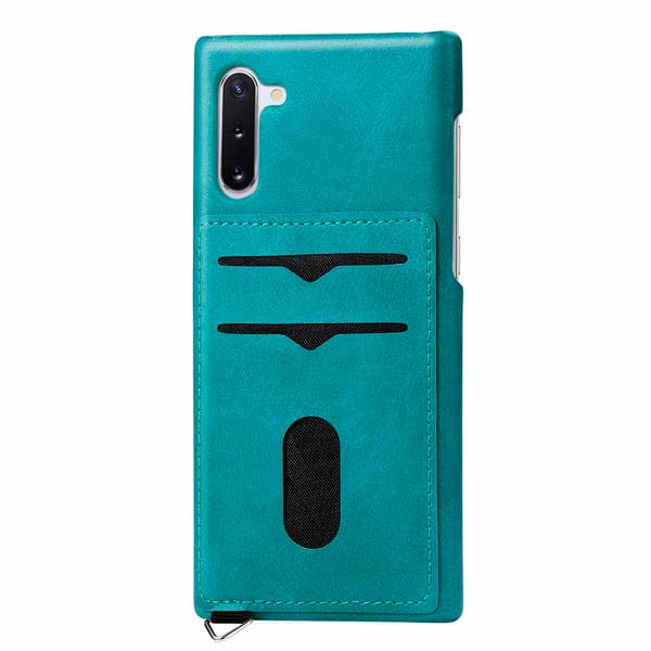 Samsung Galaxy Note10 - Effektfullt Skal med Korthållare Havsgrön