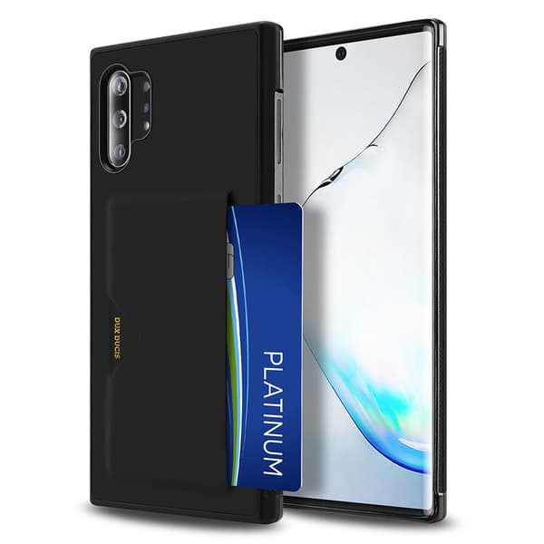 Samsung Galaxy Note10+ - Stilsäkert Skal Kortfack DUX DUCIS Svart