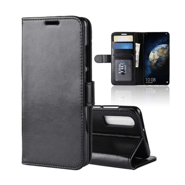 Huawei P30 -lompakon kotelo musta nahkakotelo