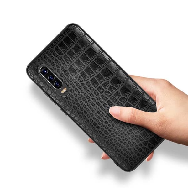 Samsung Galaxy S9 Plus Mobile Shell Black Leather Leather Crocodile Shell