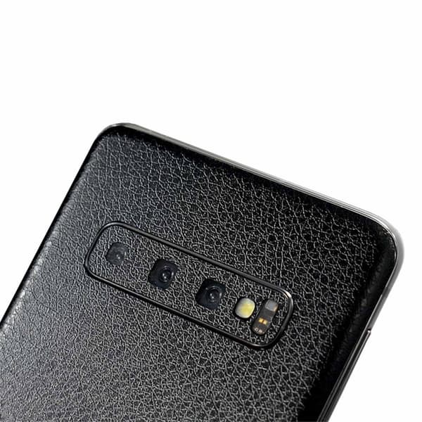 Galaxy S10E nahkainen nahka vinyyli ihon kääre tarra suojakalvo