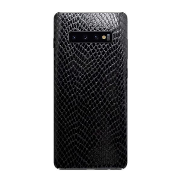 Galaxy S10e Skinn Läder Vinyl Skin Dekal Skyddsfilm Ormskinn