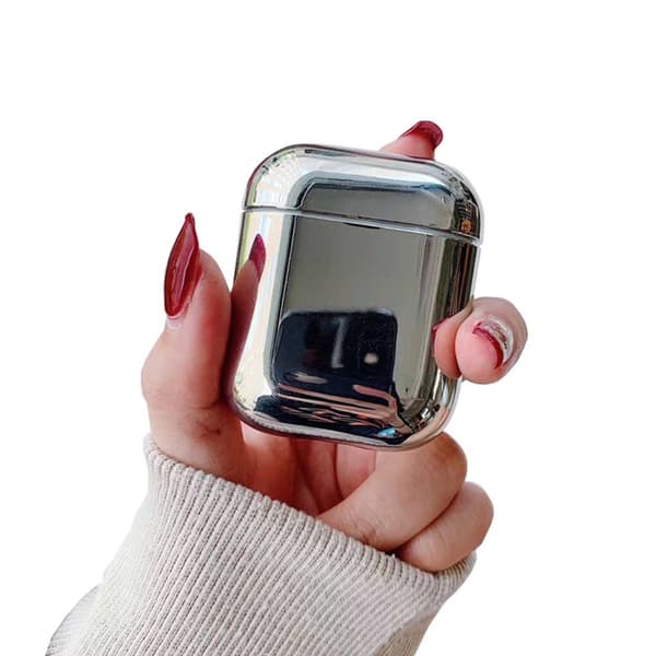 Apple AirPods 1/2 Case Fodral Stötsäkert Skyddsfodral Silver