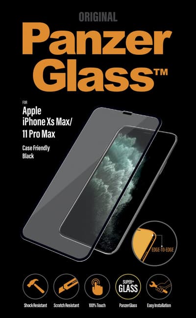 PanzerGlass Apple iPhone Xs Max/11 Pro Max Case Friendly, Black