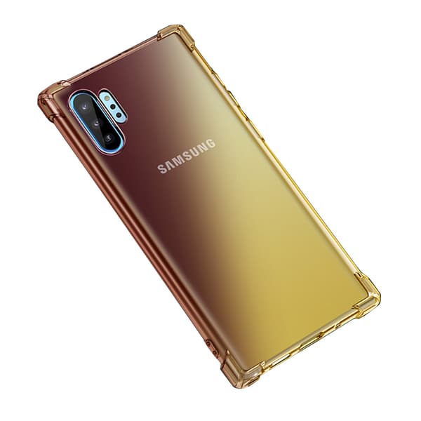 Samsung Galaxy Note10 Plus - Stötdämpande Silikonskal Svart/Guld Svart/Guld