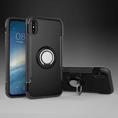 Iphone XR hybridi panssarikuoren magneettikotelo musta