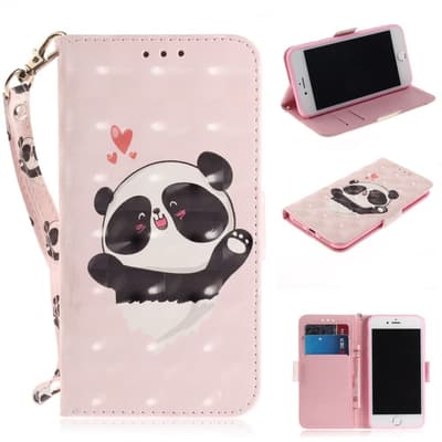 iPhone 7/8/SE 2020 Kotelo Aihe Panda ja Sydän