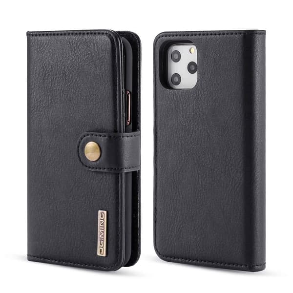 iPhone 11 Pro Max Kotelo Irrotettava Kuori Korttitasku Musta