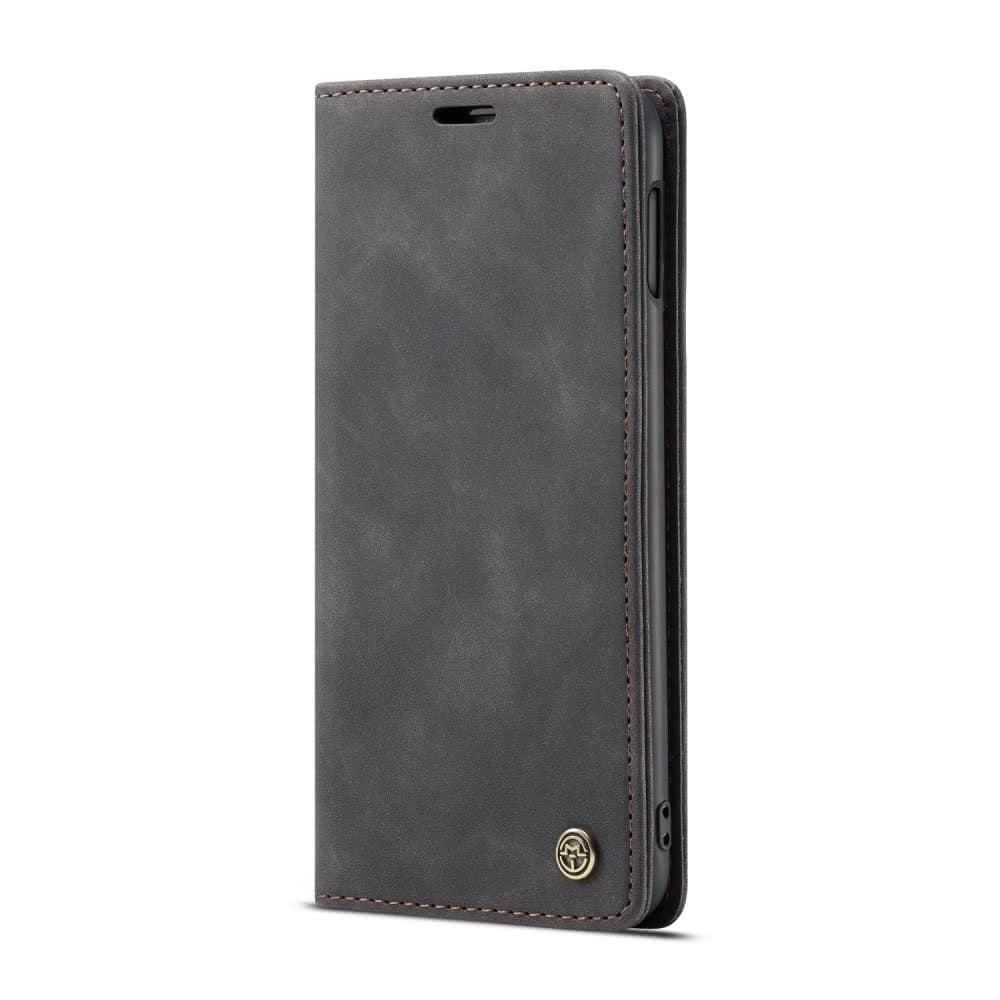 Samsung Galaxy S10E Suojakotelo Retro Flip Telinetoiminto PU-nahka Musta