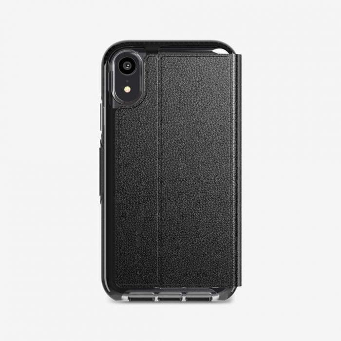 iPhone Xr Suojakotelo Evo Wallet PU-nahka Musta