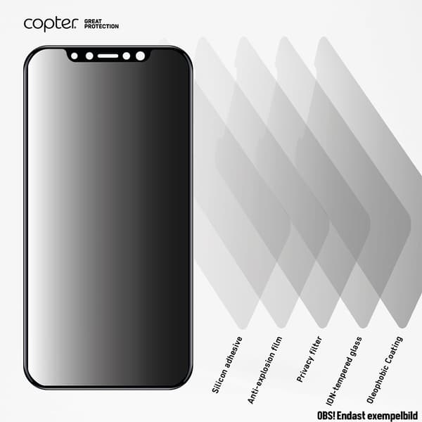 Copter iPhone X/Xs/11 Pro Skærmbeskytter ExoGlass Privacy Curved