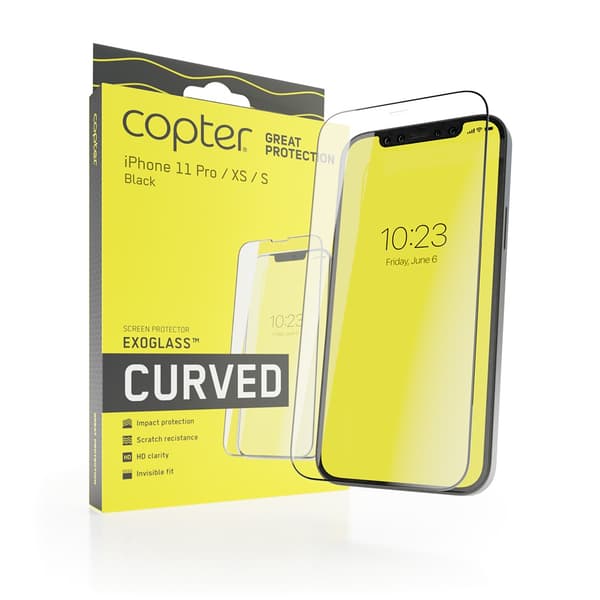Copter iPhone X/Xs/11 Pro Skärmskydd Exoglass Curved