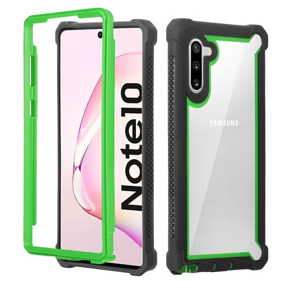 Skyddande Smidigt Skal - Samsung Galaxy Note10 Svart/Grön Svart/Grön