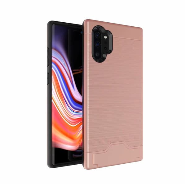 Samsung Note 10 PLUS | Armor skal | Korthållare Rosa