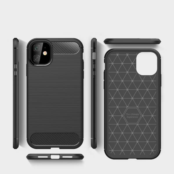 SKALO iPhone 11 Armor Carbon Stöttåligt TPU-skal