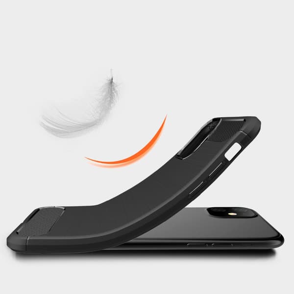 SKALO iPhone 11 Armor Carbon Stöttåligt TPU-skal
