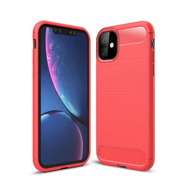 SKALO iPhone 11 Armor Carbon Stöttåligt TPU-skal