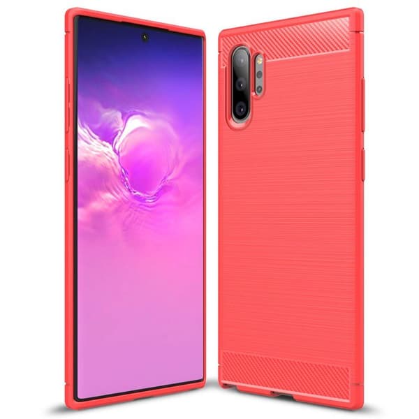 Stöttåligt Armor Carbon TPU-skal Samsung Note 10 Plus Röd