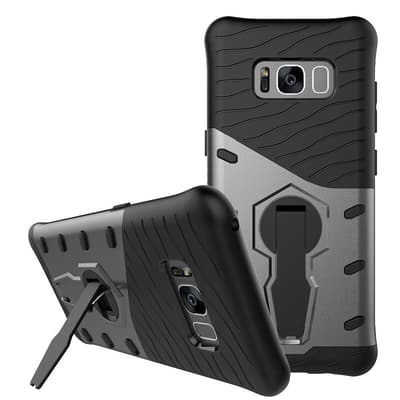 Sniper Case for Galaxy S8, rotating stand, thermal grooves, dark grey
