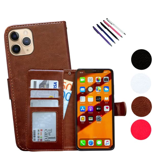 iPhone 11 Pro - PU Leather Wallet Case Black