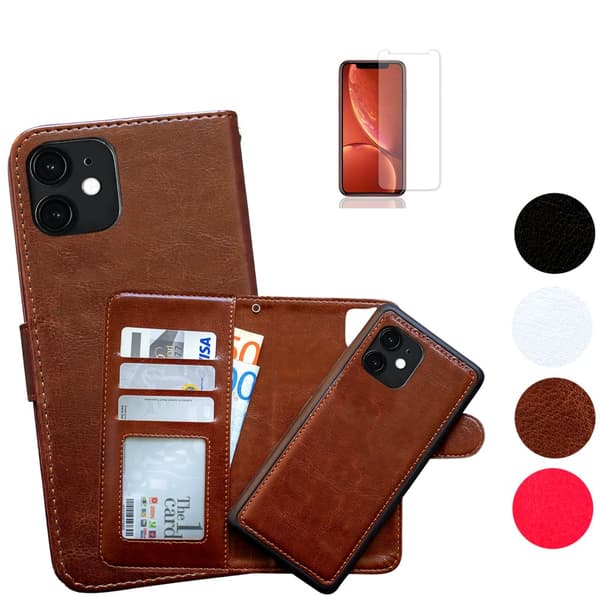iPhone 11 - PU Leather Wallet Case White