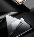 Miniatyrbild 3 av 7: SKALO iPhone 11 Heltäckande Skärmskydd Härdat Glas - Svart