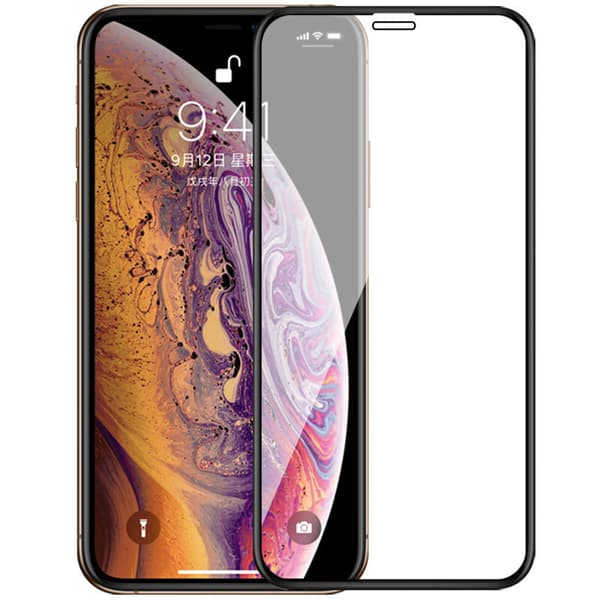 SKALO iPhone 11 Heltäckande Skärmskydd Härdat Glas - Svart