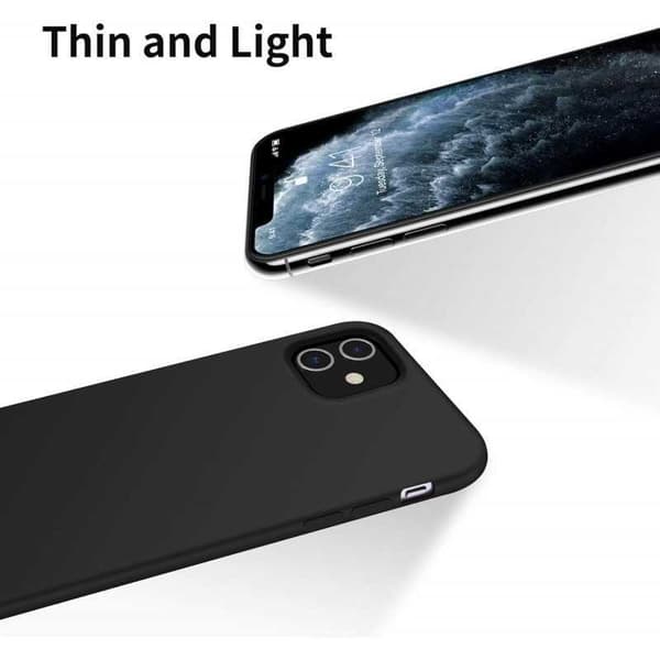 iPhone 11 Gummibelagd Mattsvart Silikon Skal