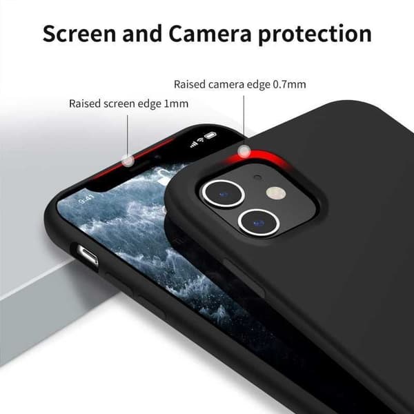 iPhone 11 Gummibelagd Mattsvart Silikon Skal