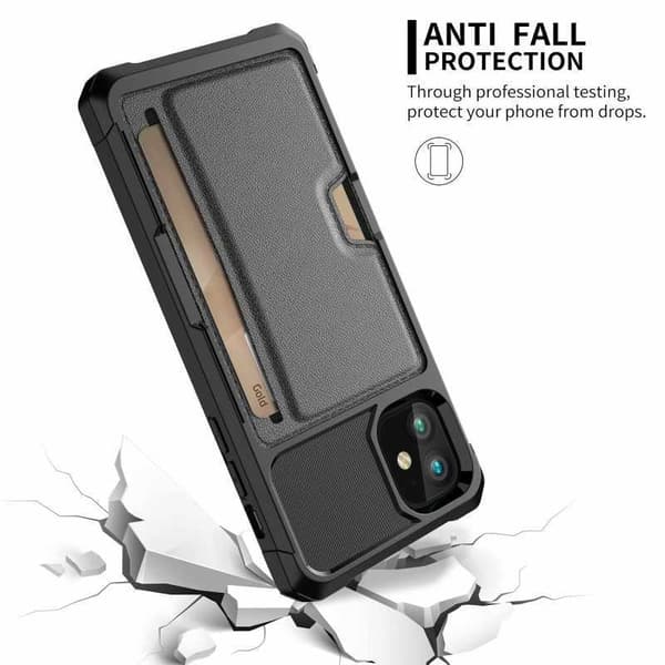 iPhone 11 Stöttåligt Skal med Kortfack Solid V2